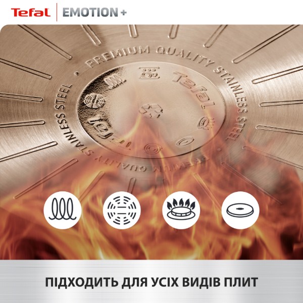 Фото - Сковорода універсальна Tefal E3350445 Emotion+ 24 см